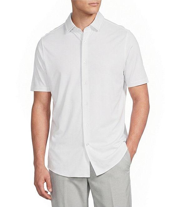 Daniel Cremieux Signature Label Solid Short Sleeve Coatfront Shirt Product Image