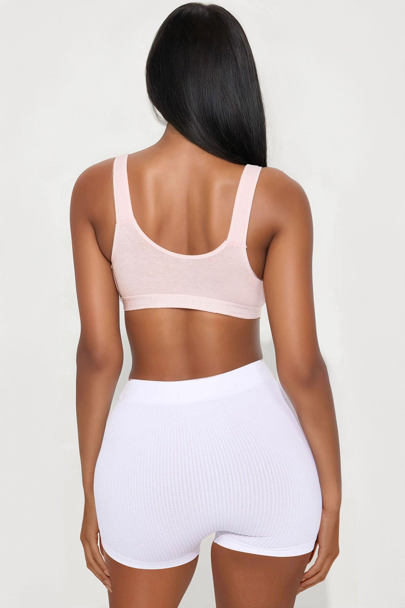 Sporty Look 2 Pack Wireless Molded Cup Cotton Bra - Blush/combo Product Image