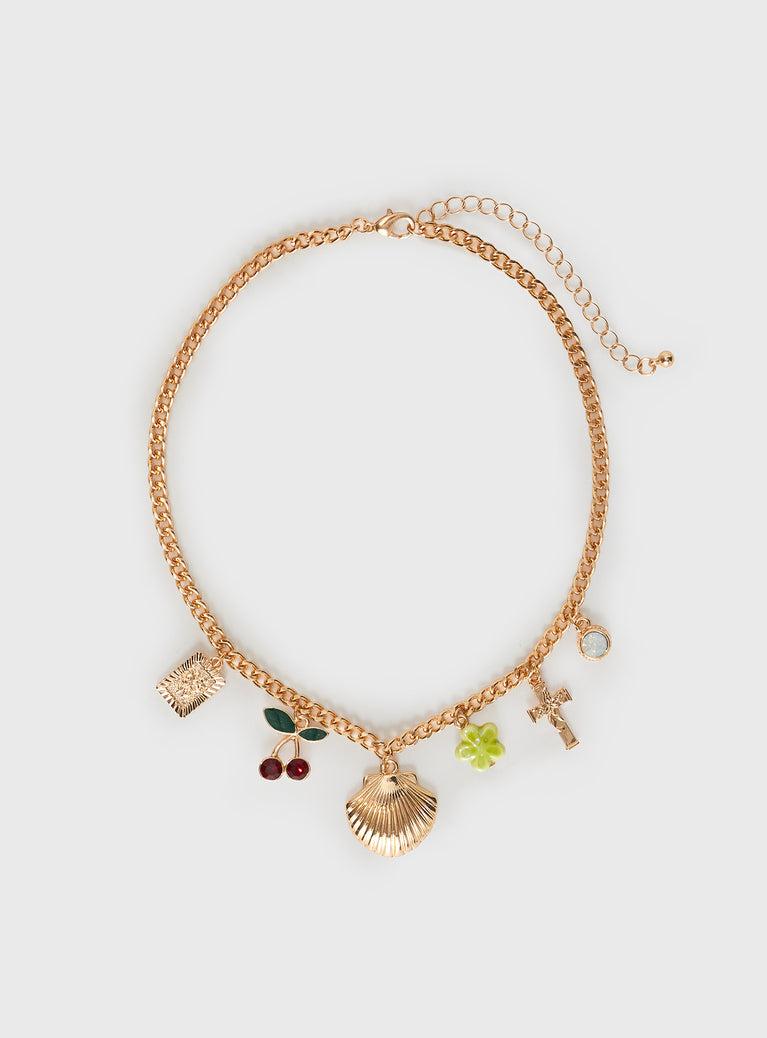 All My Life Charm Necklace Gold Product Image