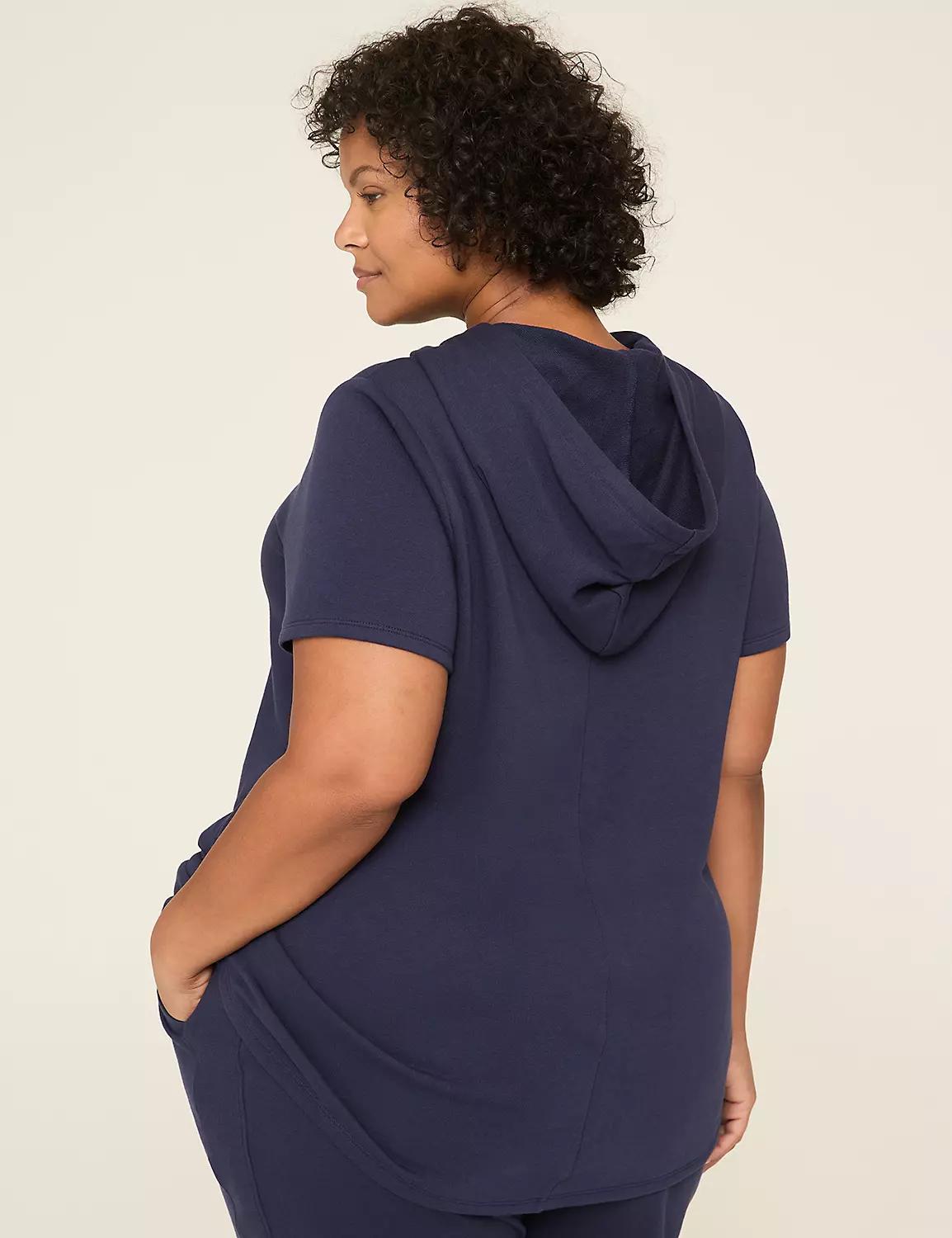 LIVI French Terry Short-Sleeve Hoodie Product Image