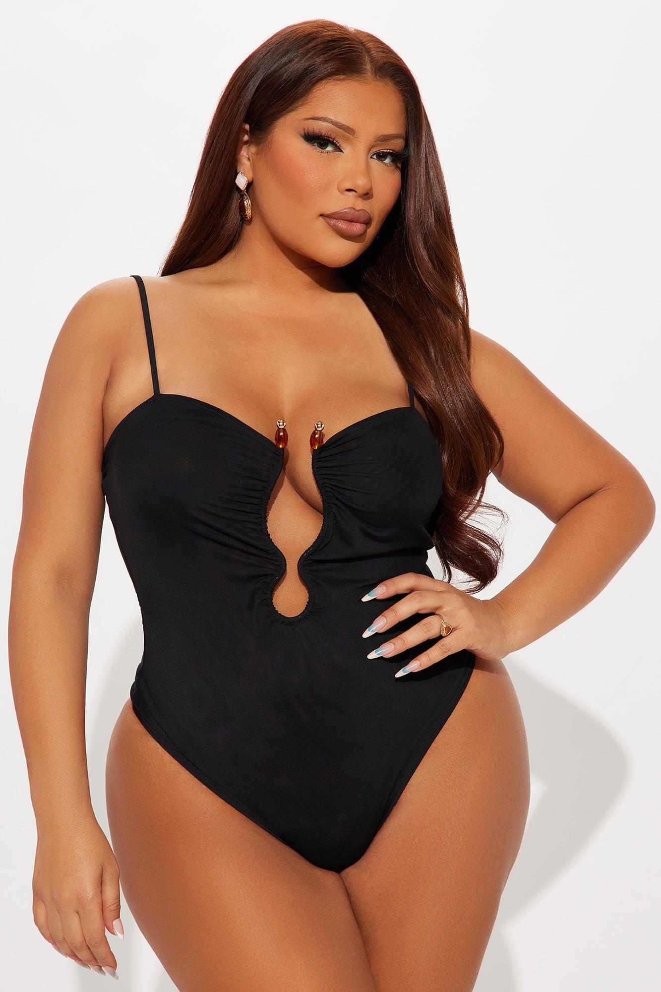 Let Loose Mesh Bodysuit - Black Product Image