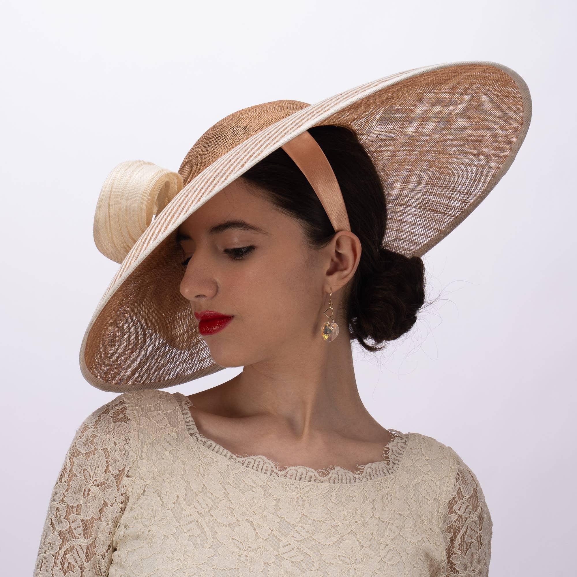 Dual Color Sinamay Base With Jinsin Buntal Bow Product Image