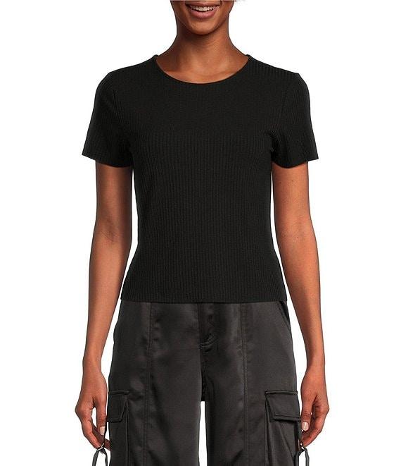 GB Short Sleeve Ribbed Knit Coordinating T-Shirt Product Image