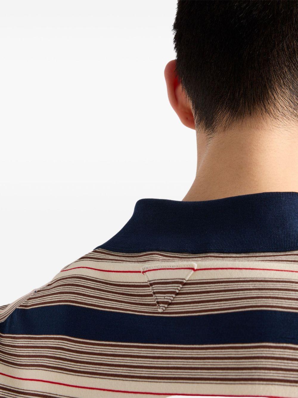 Striped cotton polo shirt Product Image