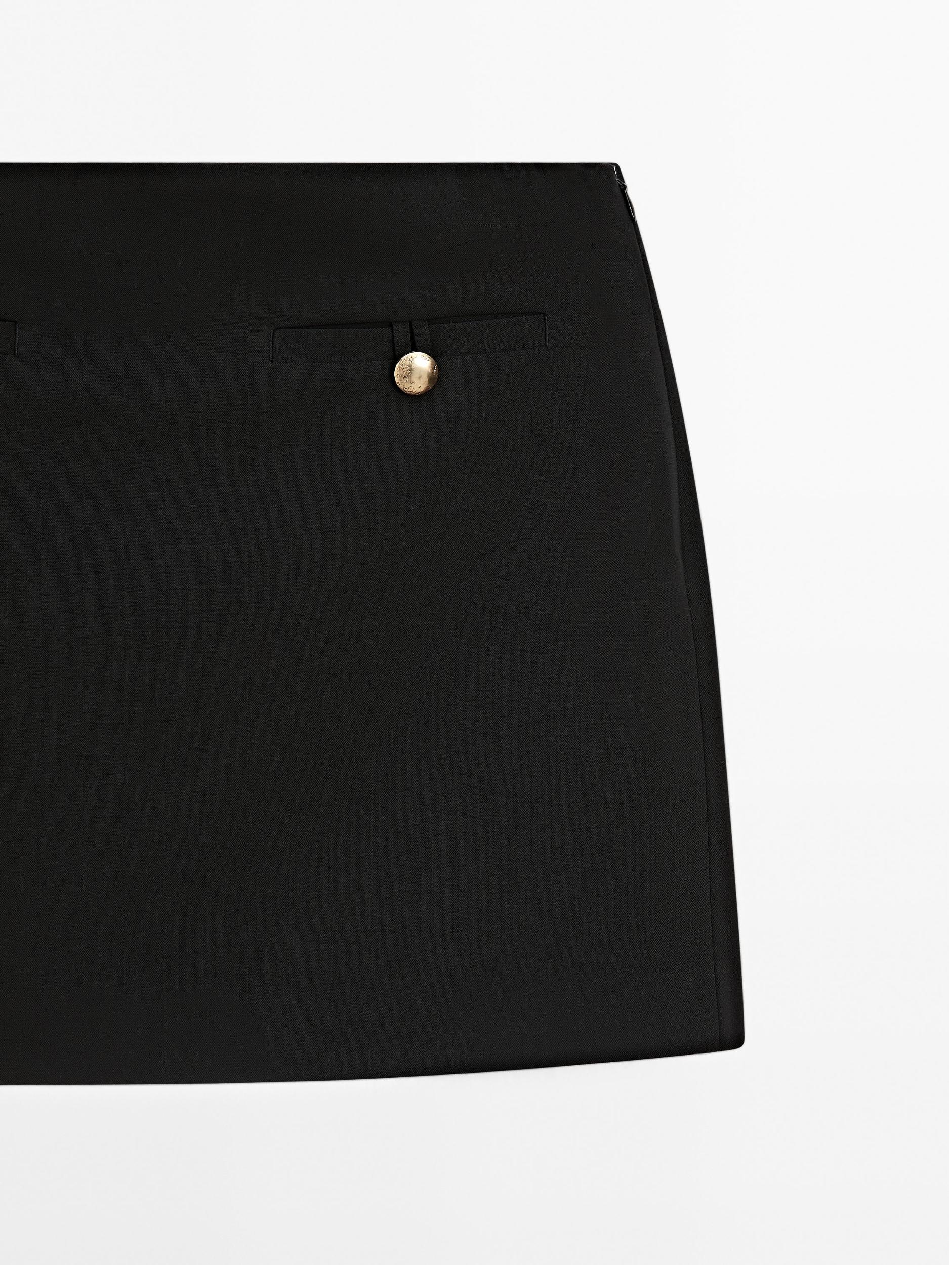 Button-up mini skirt Product Image
