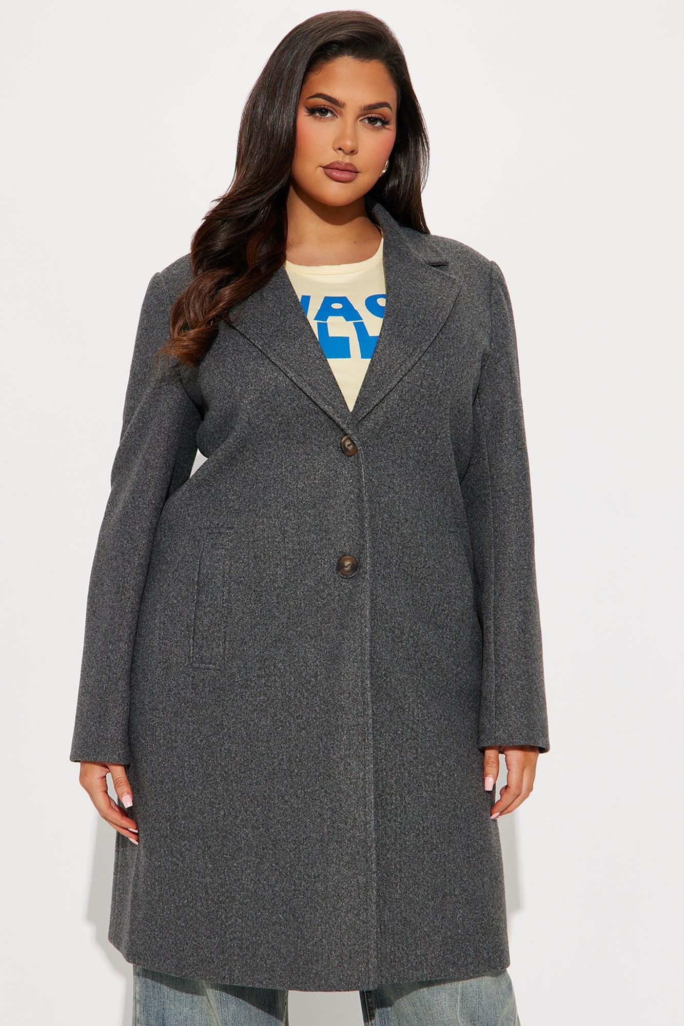 Julia Wool Coat - Heather Grey Product Image