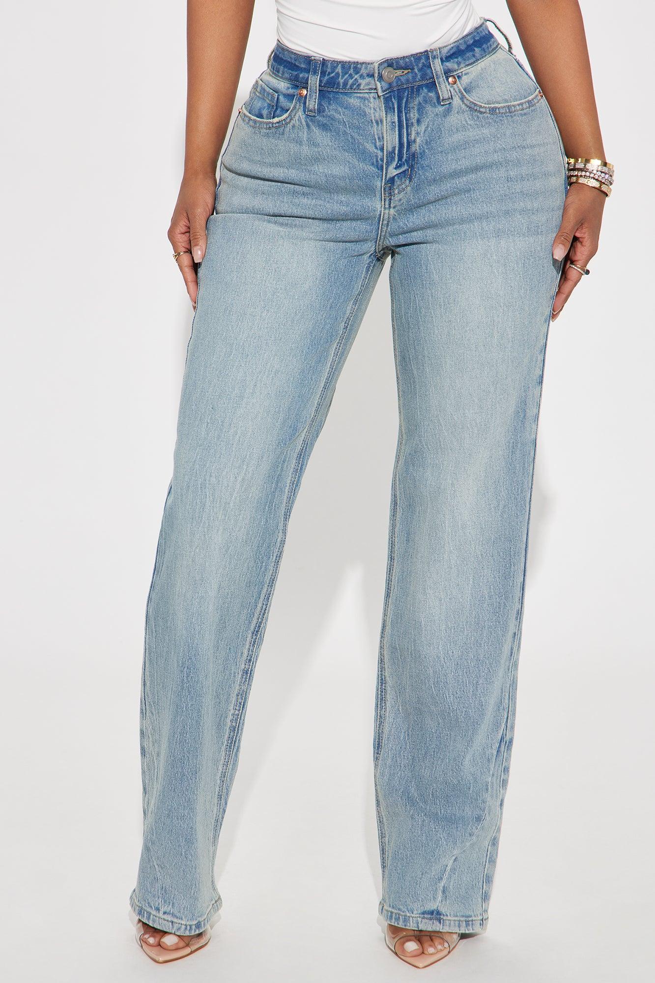 Deserved It Stretch Straight Leg Jeans - Light Wash Product Image