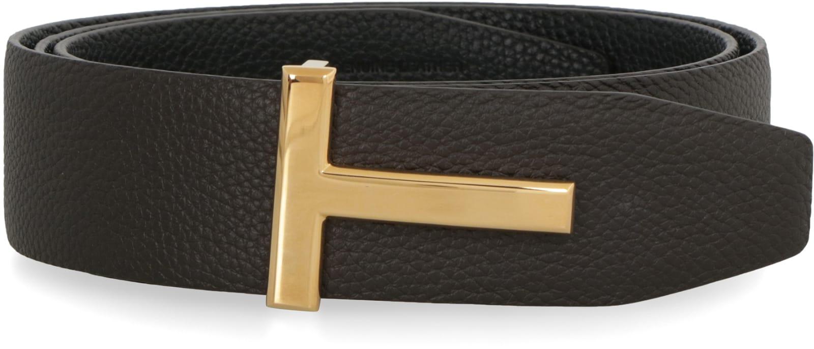 TOM FORD Brown Leather Belt Product Image