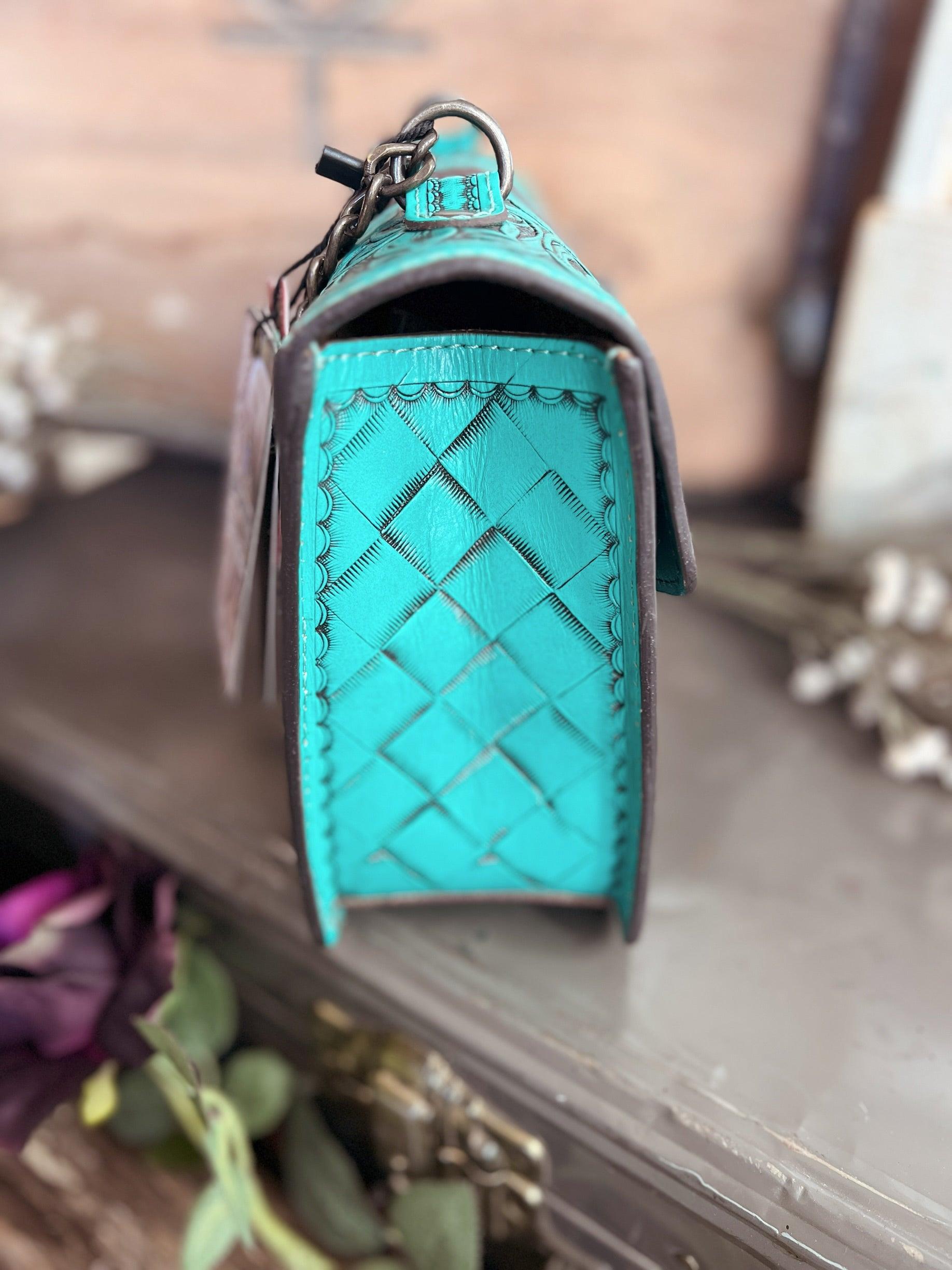 Darling Tooled Leather All-Around Belt Buckle Bag - 3 Colors Product Image