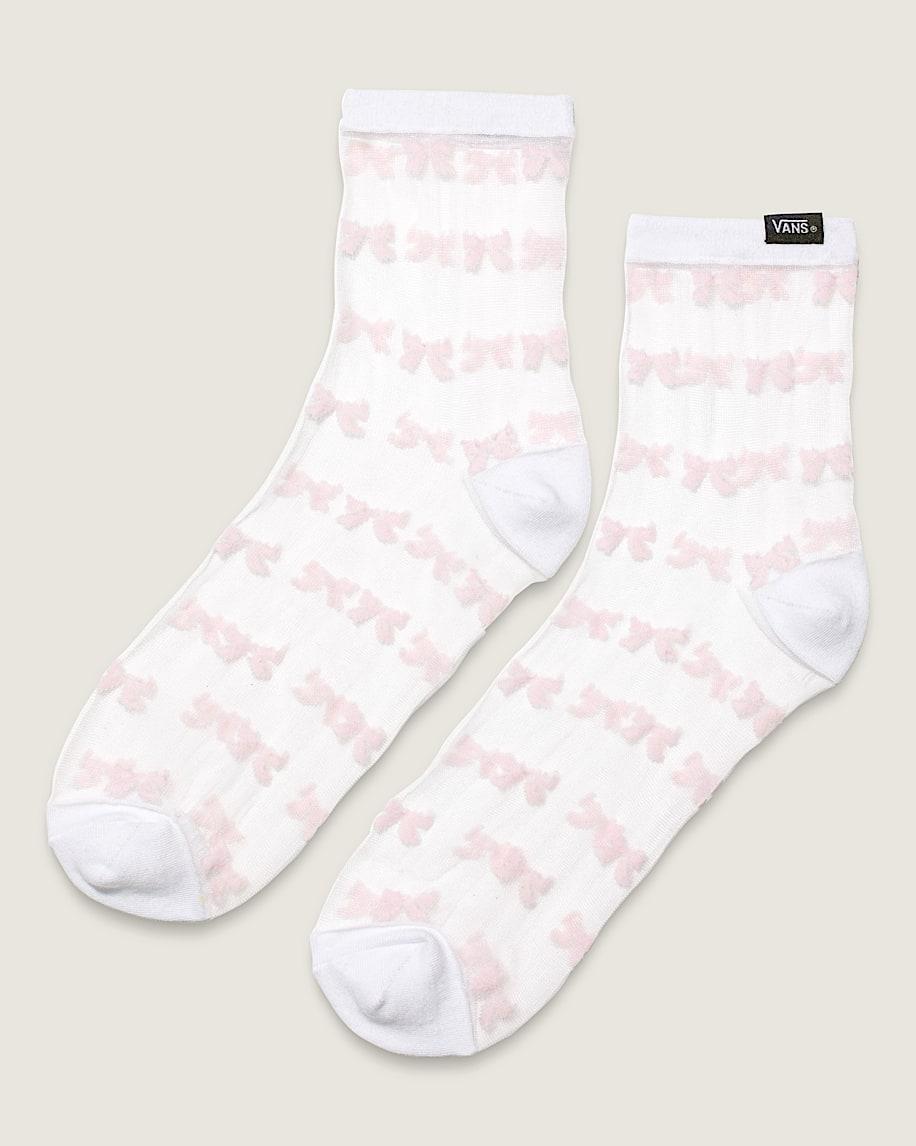 Mesh Bow Half Crew Socks in Marshmallow White| Vans US Product Image