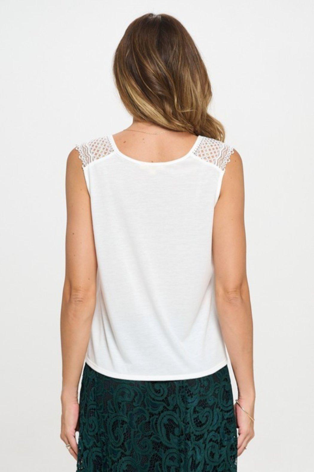 Crochet Shoulder Tie Front Top Product Image