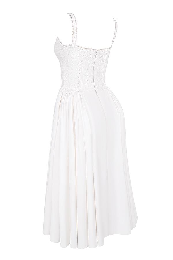 Milia  white broderie anglais & cotton midi dress Product Image