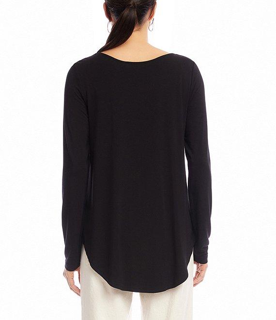 Karen Kane Floral Embellished Scoop Neck Long Sleeve Top Product Image