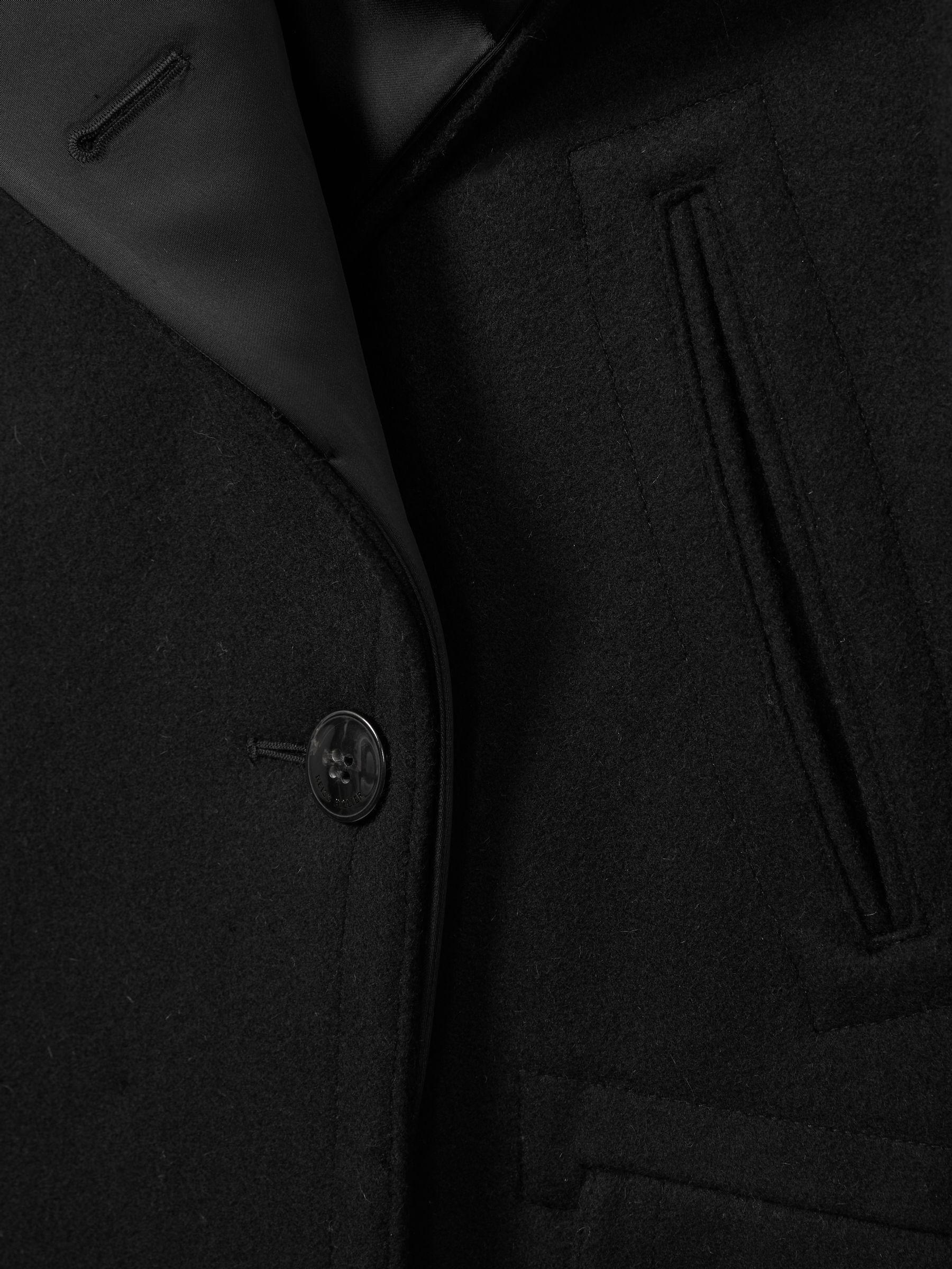 Atelier Felted Trapeze Coat in Black Product Image