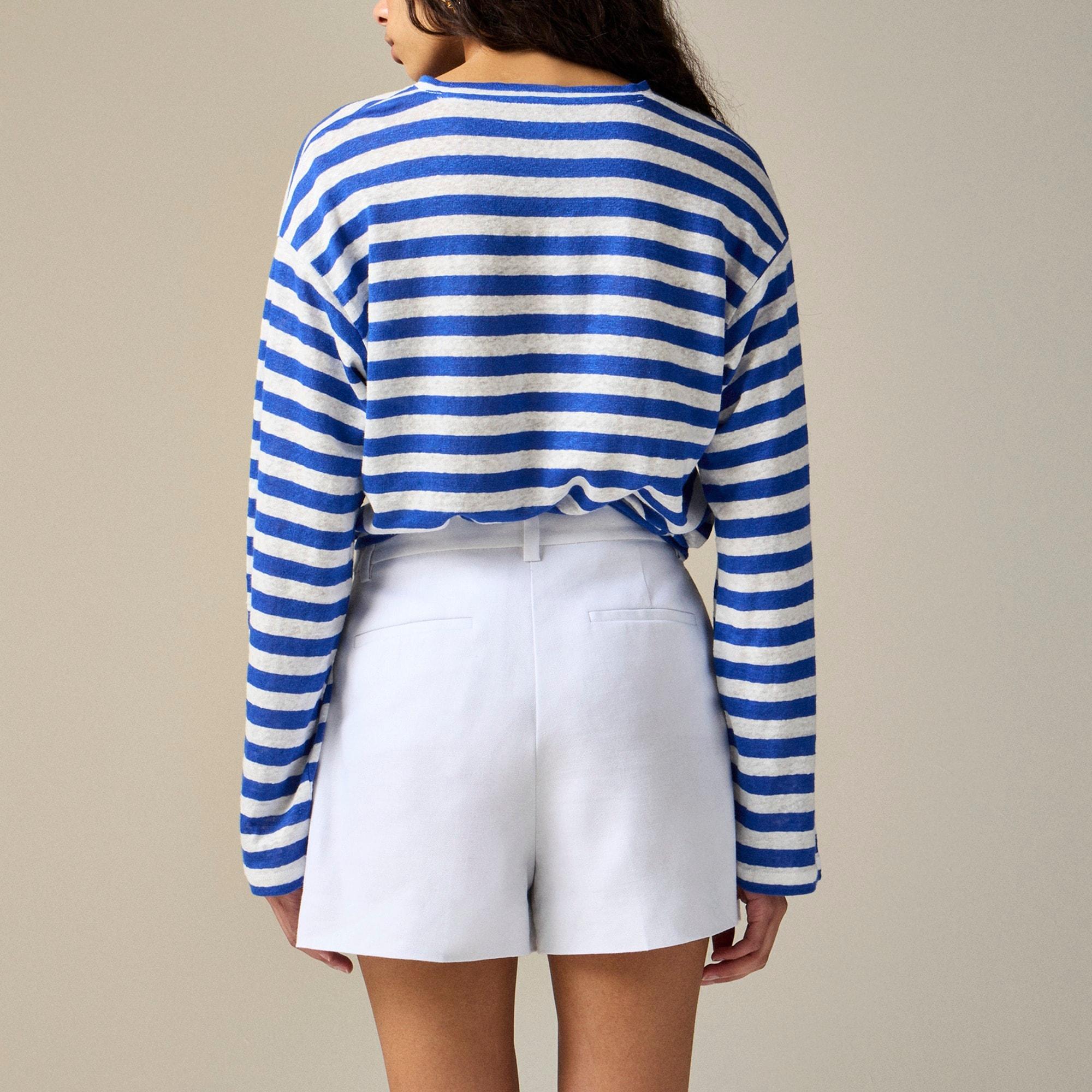 Lucia short in stretch linen blend Product Image