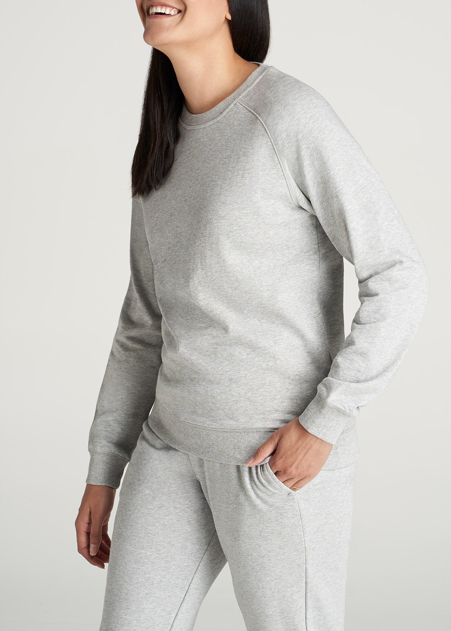 Wearever French Terry Crewneck Sweatshirt for Tall Women in Grey Mix Female Product Image