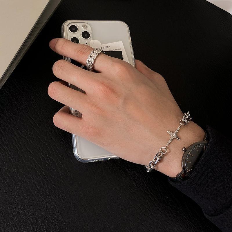 DOUBLE LAYER CROSS BRACELET Product Image