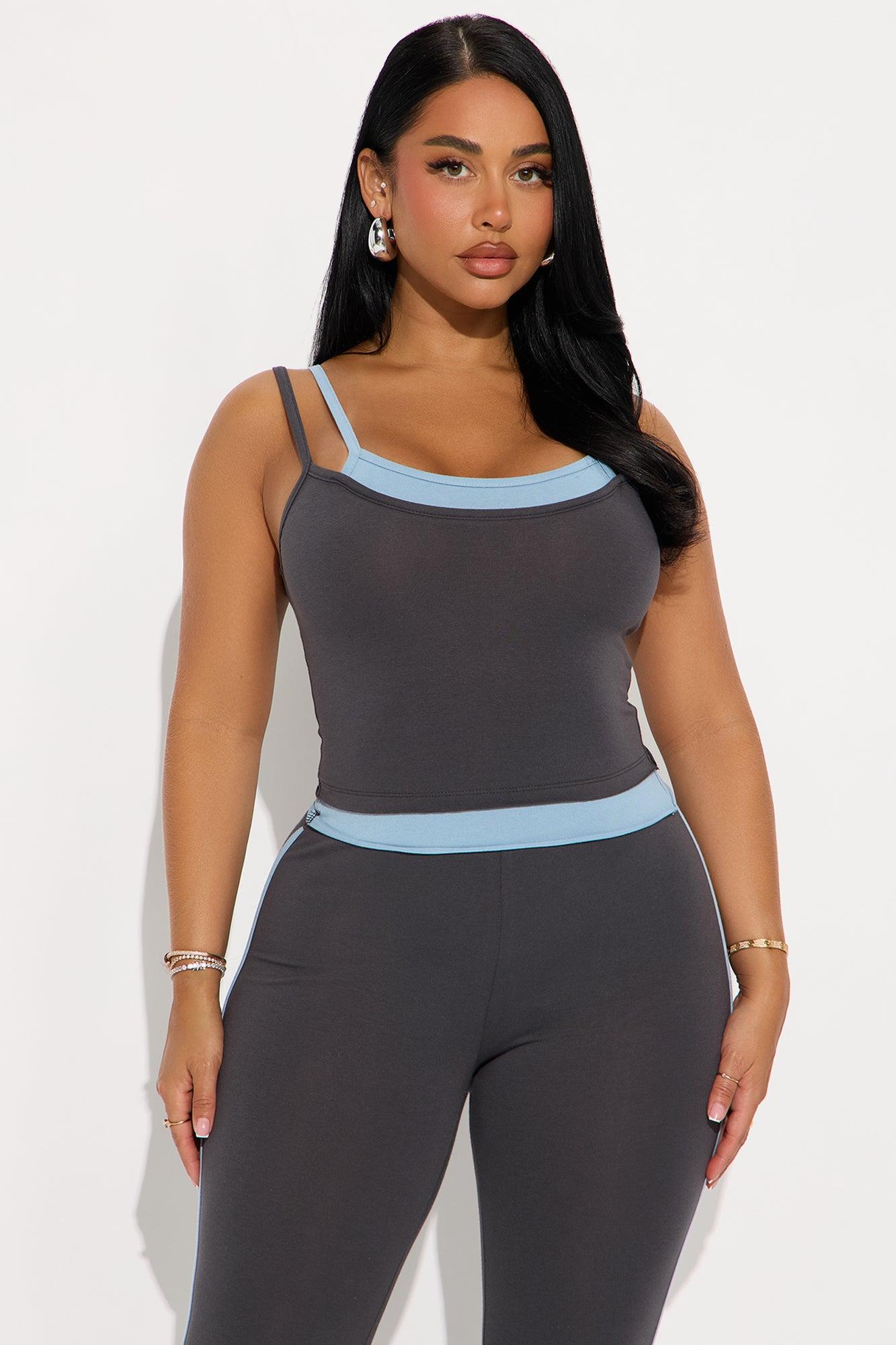 Double Up Capri Set - Charcoal Female Product Image