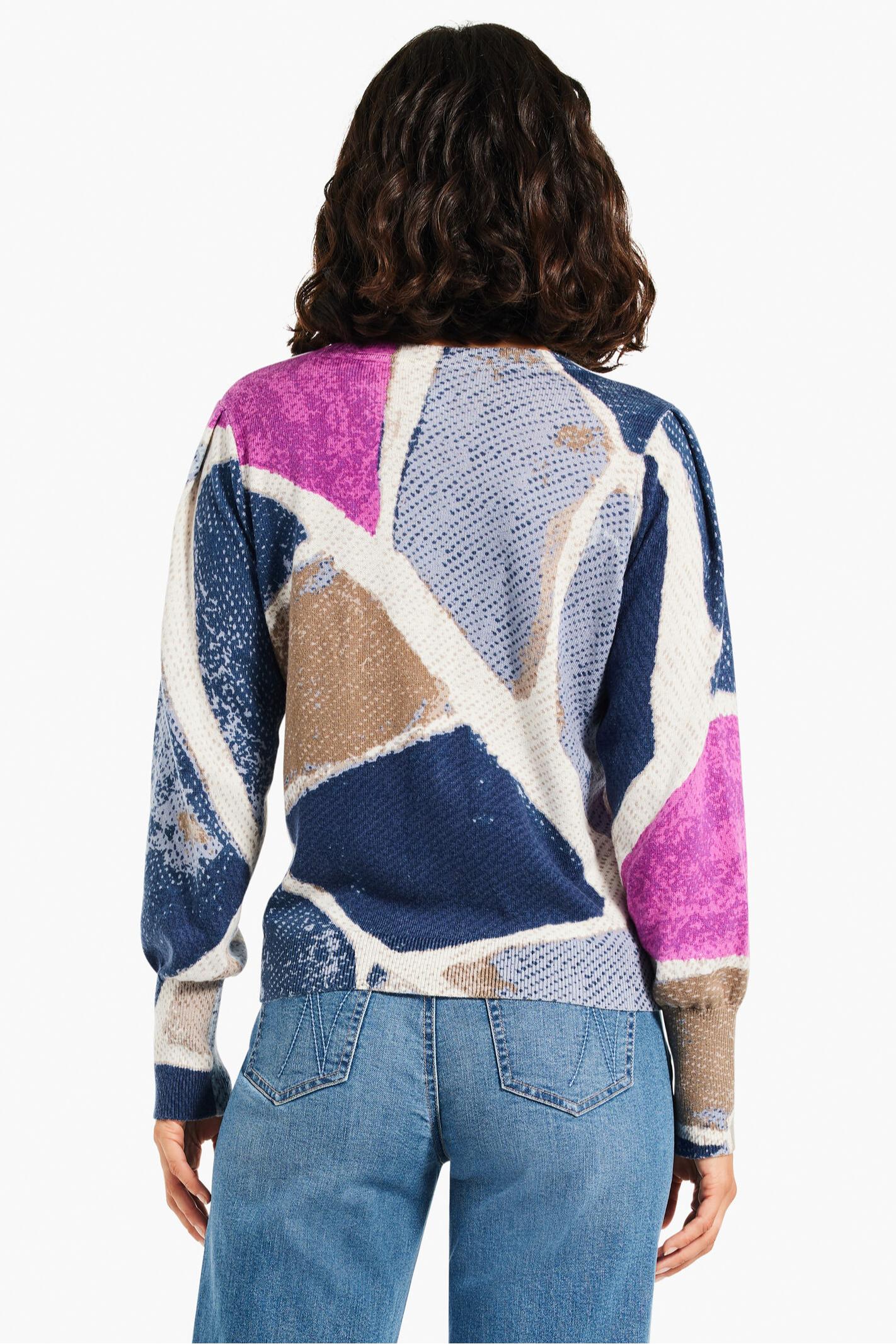 Printed Tiles Femme Sleeve Sweater Product Image