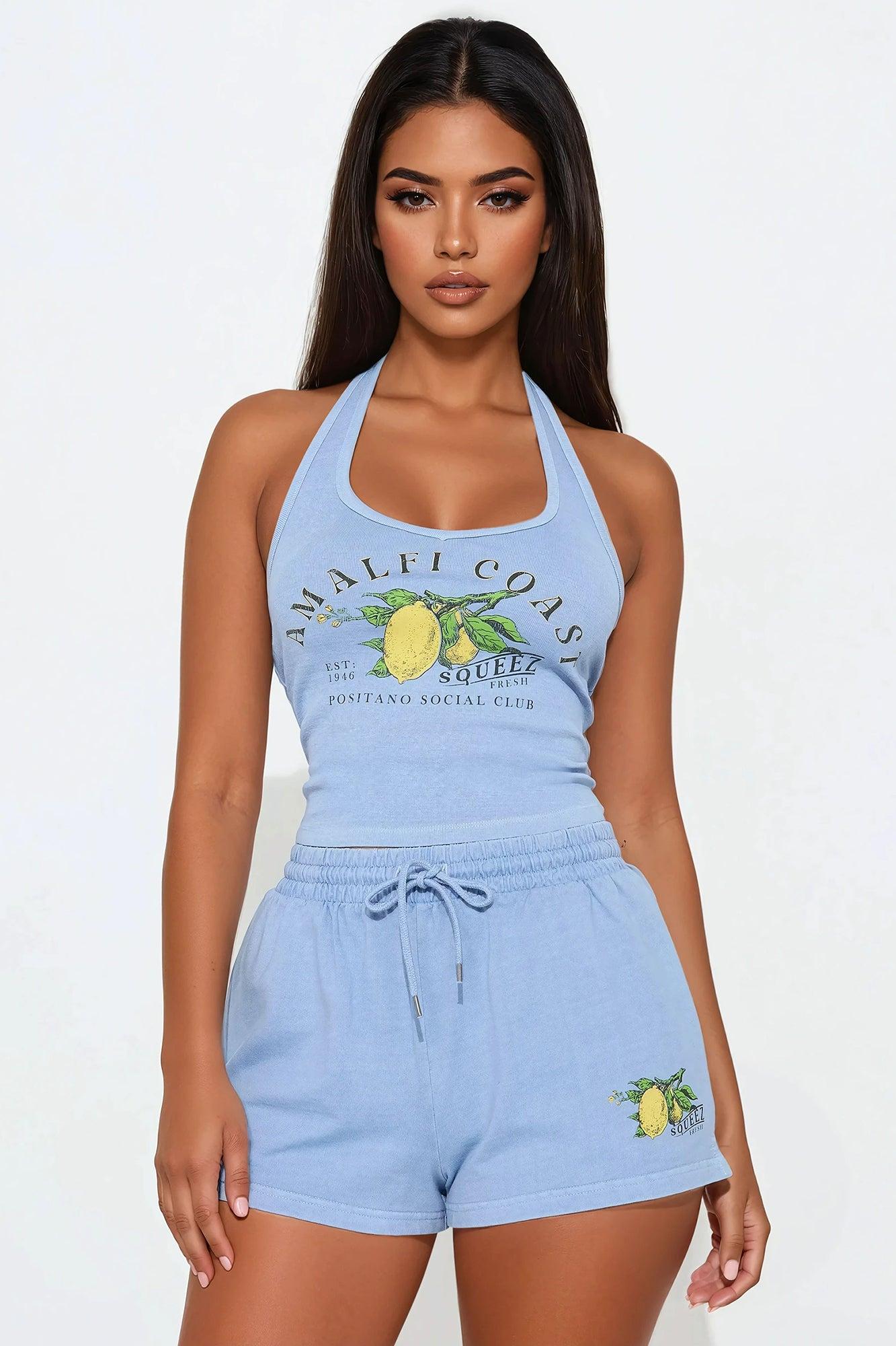 Almalfi Coast Short set - Blue/combo Product Image