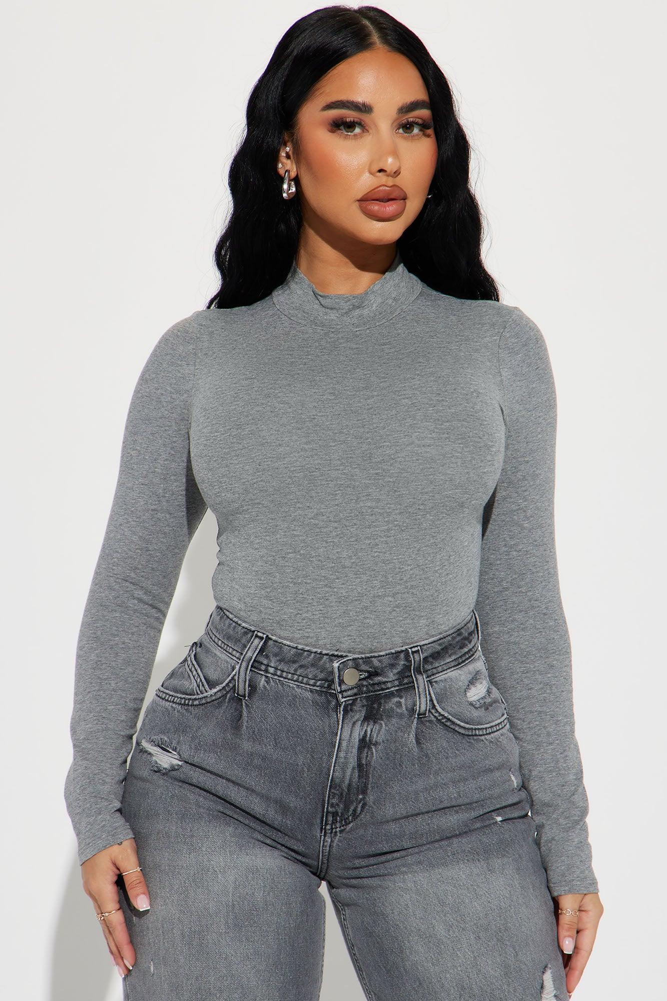 Juno Bodysuit - Heather Grey Product Image