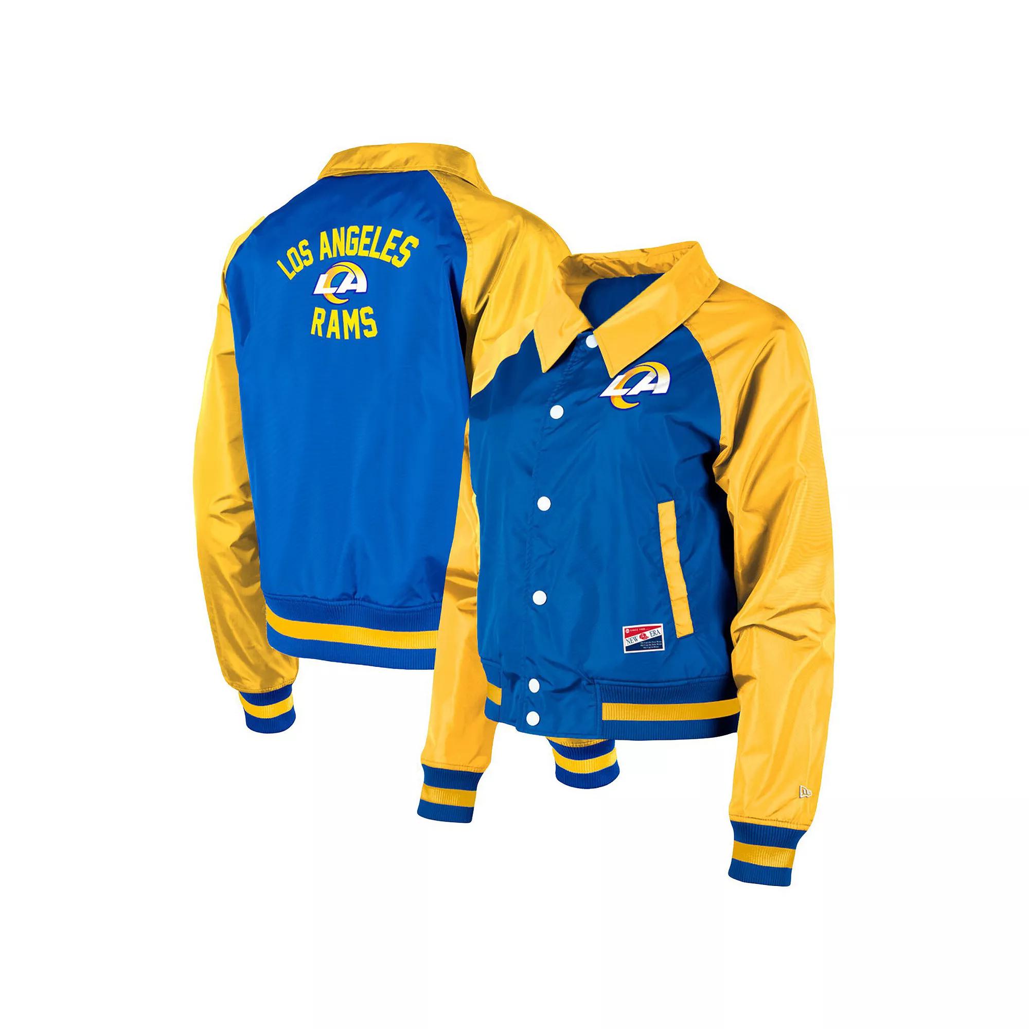 Women's New Era Royal Los Angeles Rams Coaches Raglan Full-Snap Jacket,  Product Image