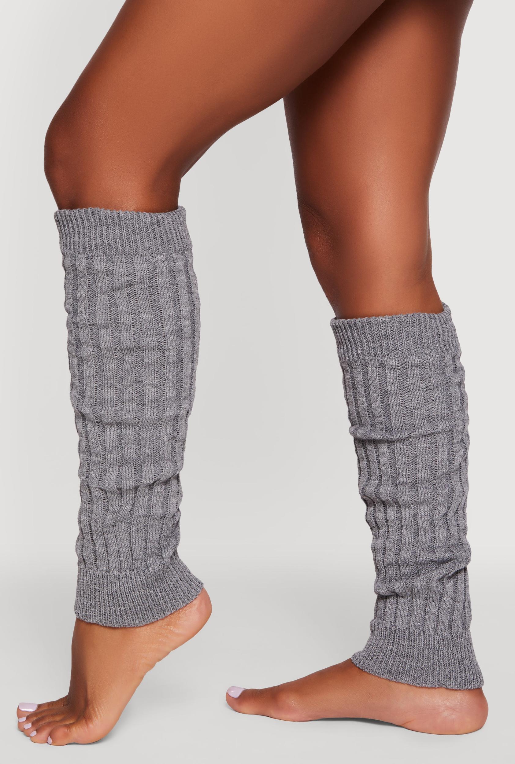 Ribbed Knit Leg Warmers Female Product Image