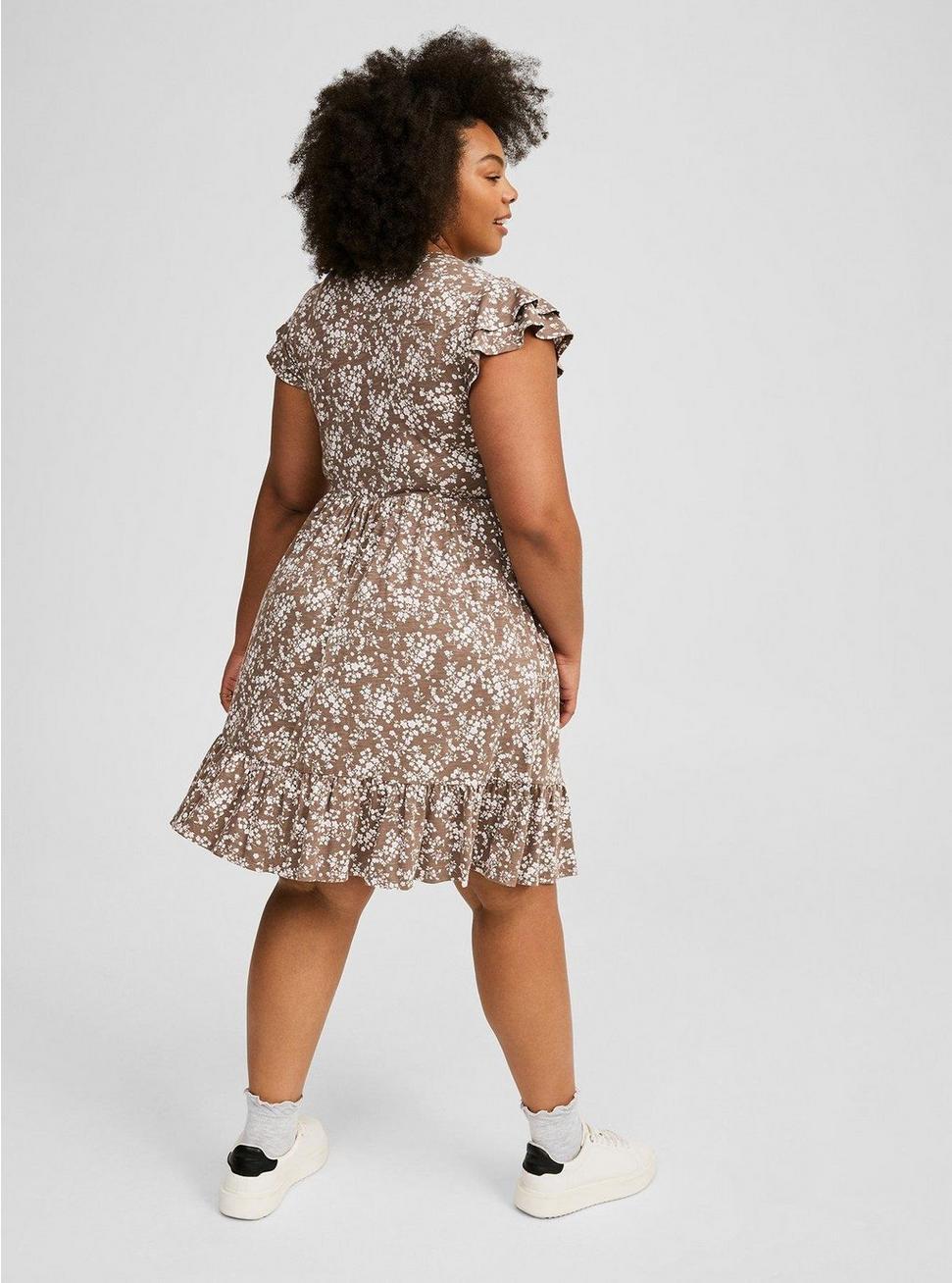 Double Ruffle Sleeve Mini Dress Product Image