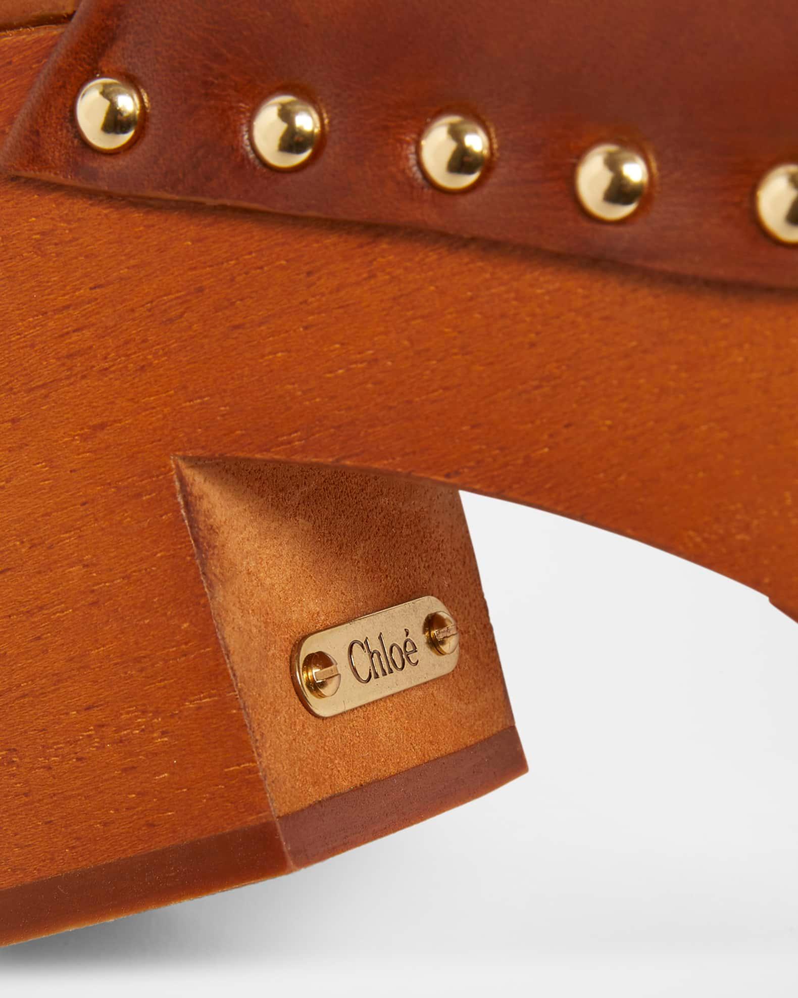 Jeannette Leather Slingback Platform Clogs Product Image