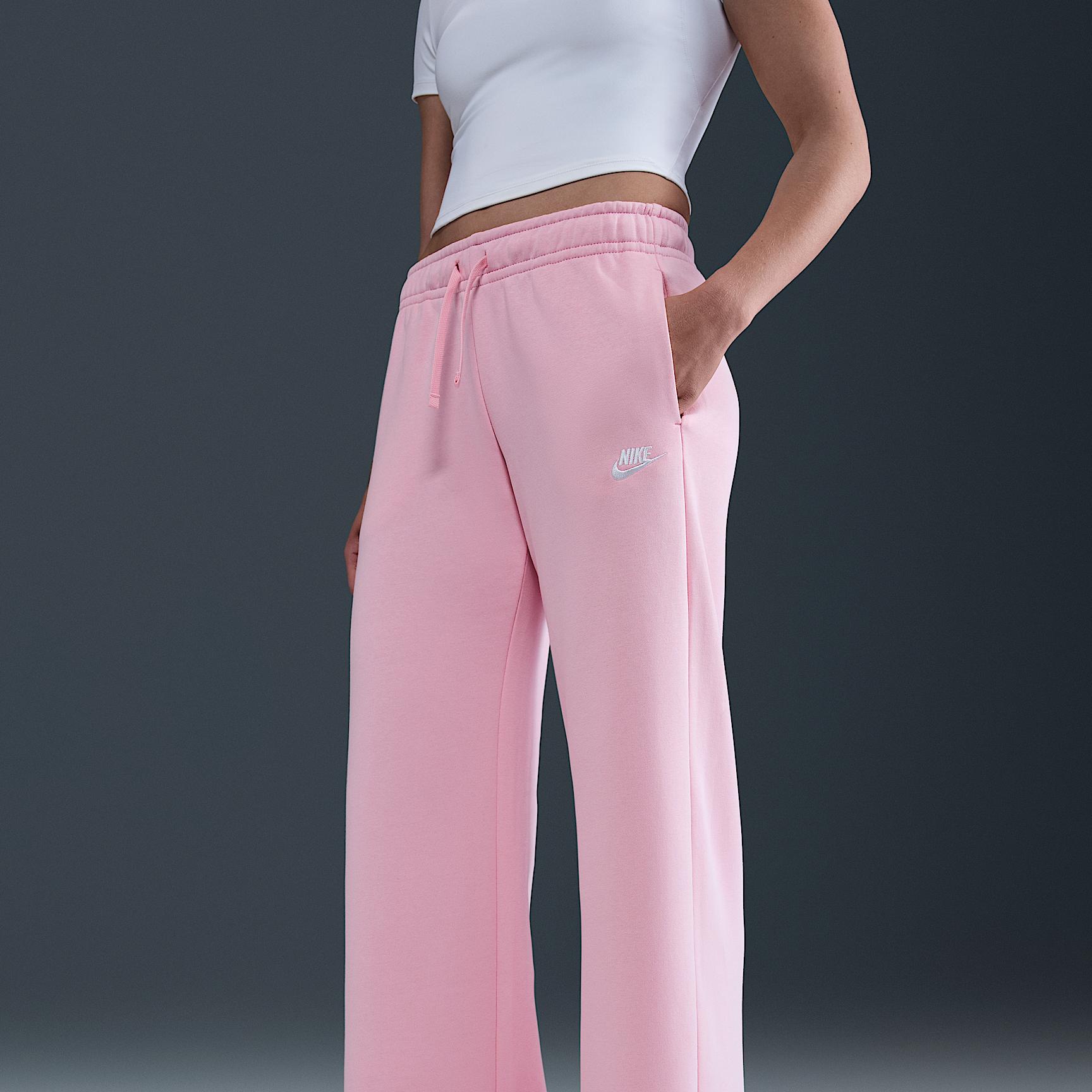 Womens Nike Sportswear Club Fleece Mid-Rise Wide-Leg Sweatpants | FB2727-690 Product Image