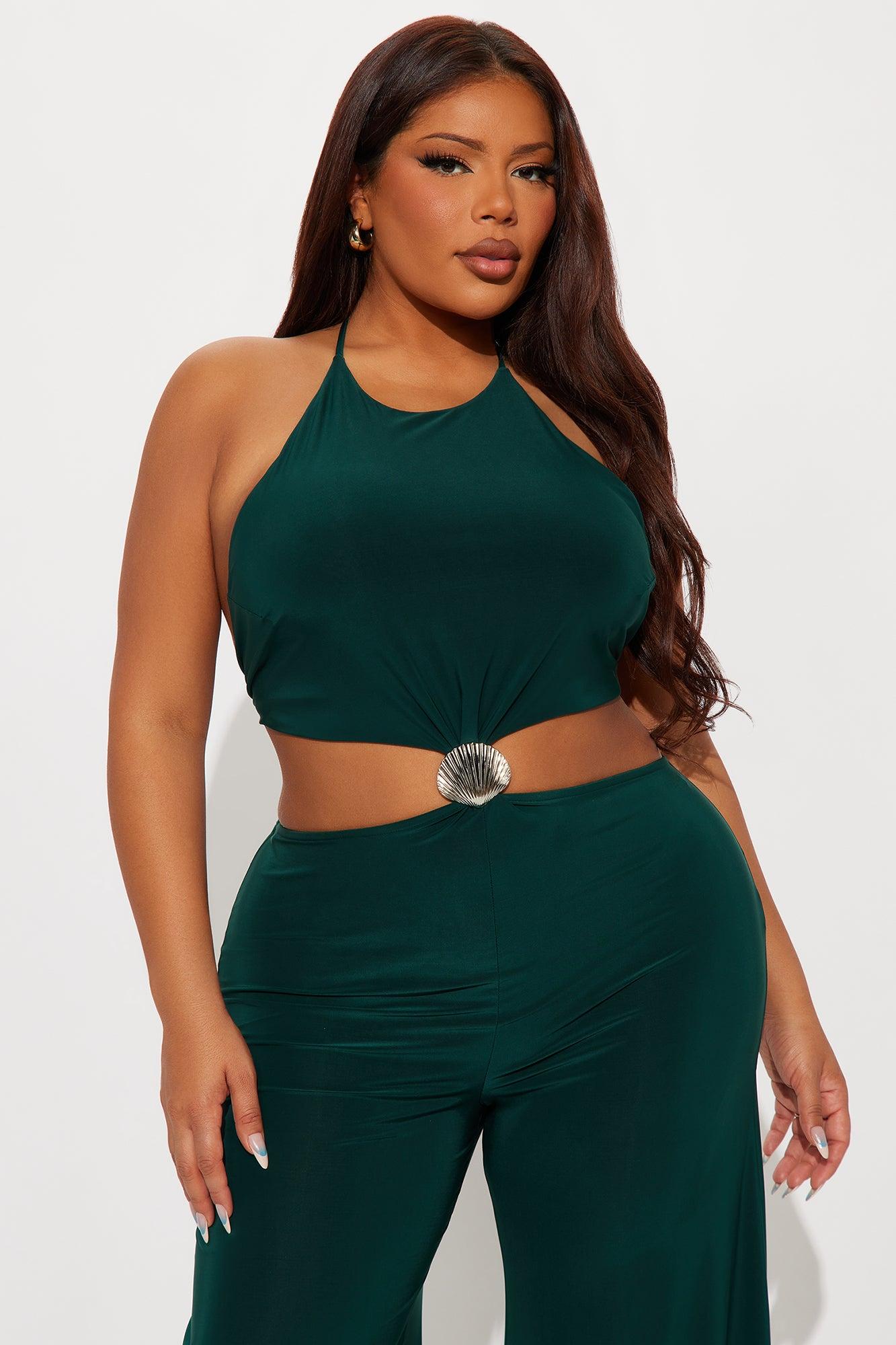 Call It Fate Backless Jumpsuit - Hunter Female Product Image