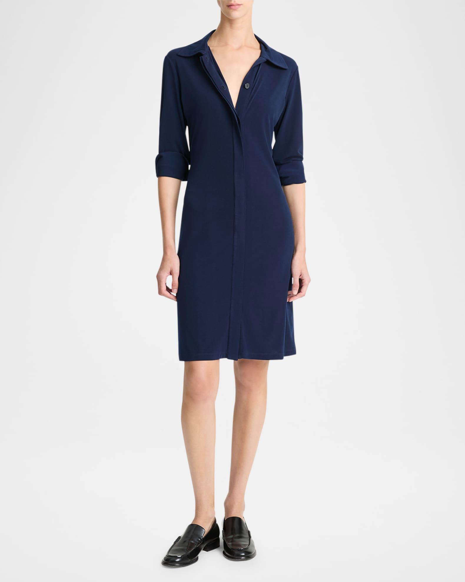 Long-Sleeve Polo Shirtdress Product Image