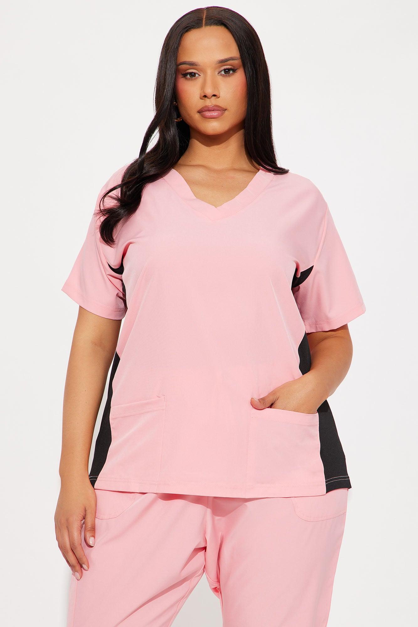Get Better 4 Way Stretch Scrub Uniform Jogger Set - Peach Product Image