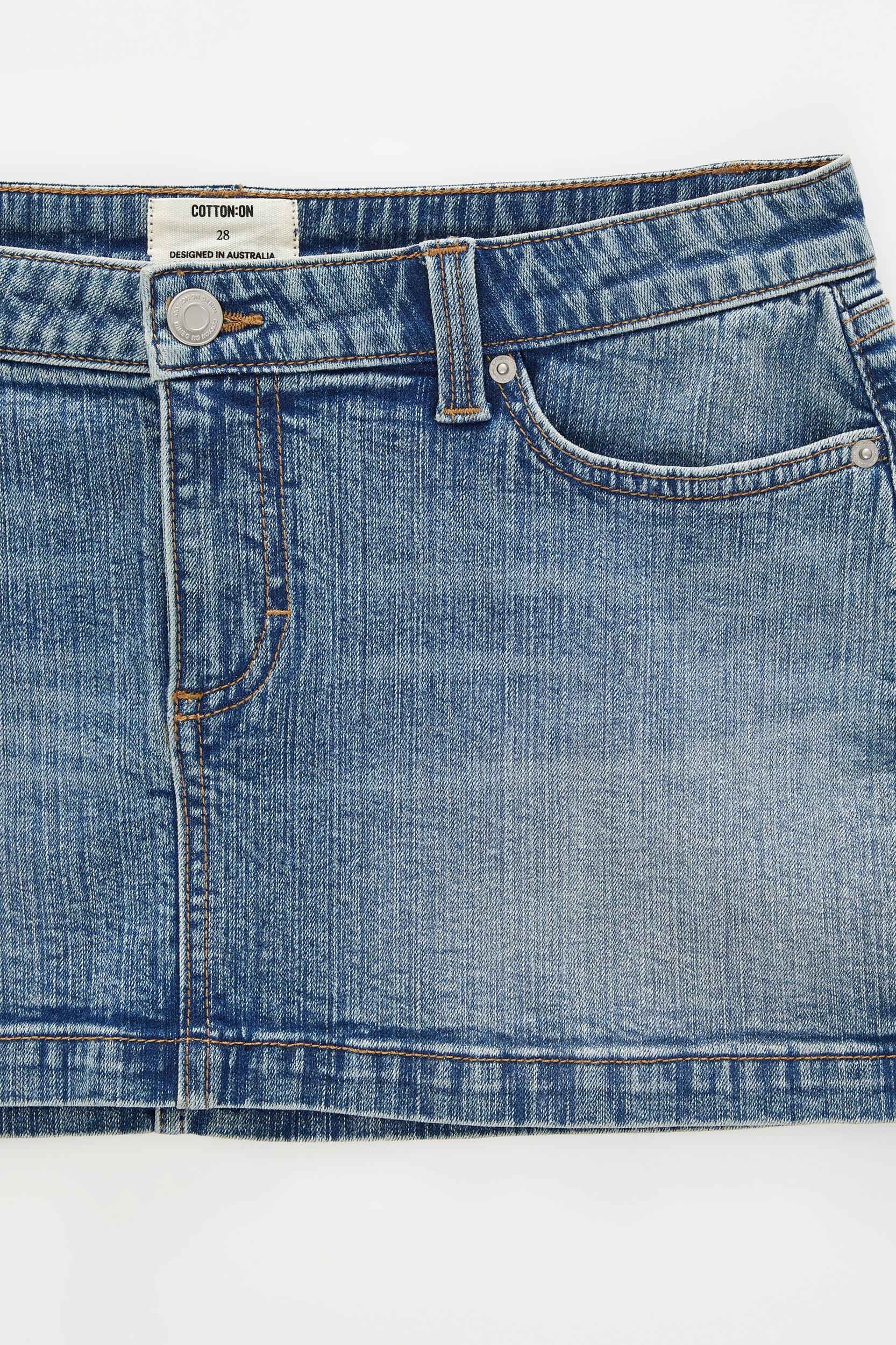 Micro Low Denim Skirt Product Image