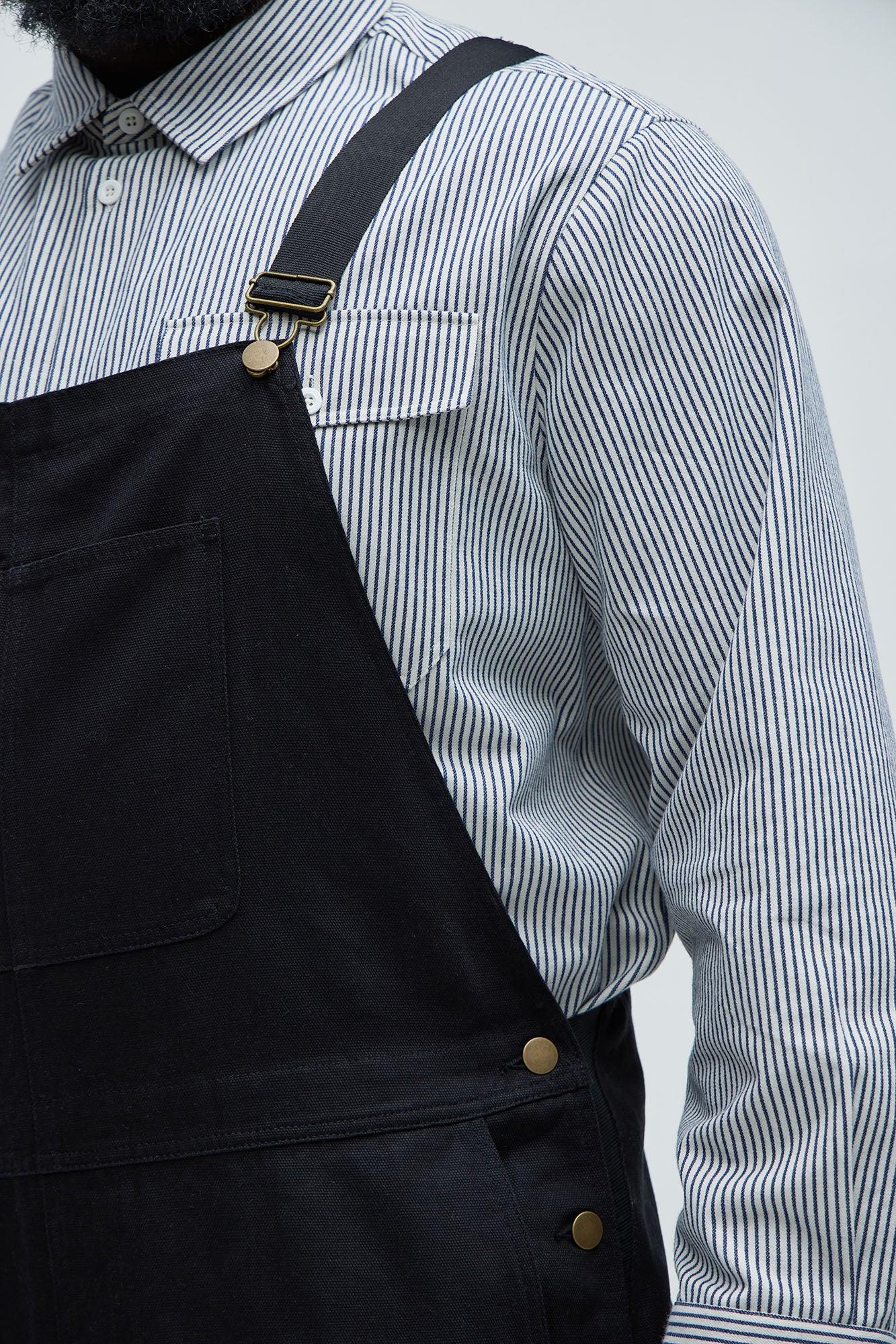 Alexander Utility Canvas Overalls - Black Product Image