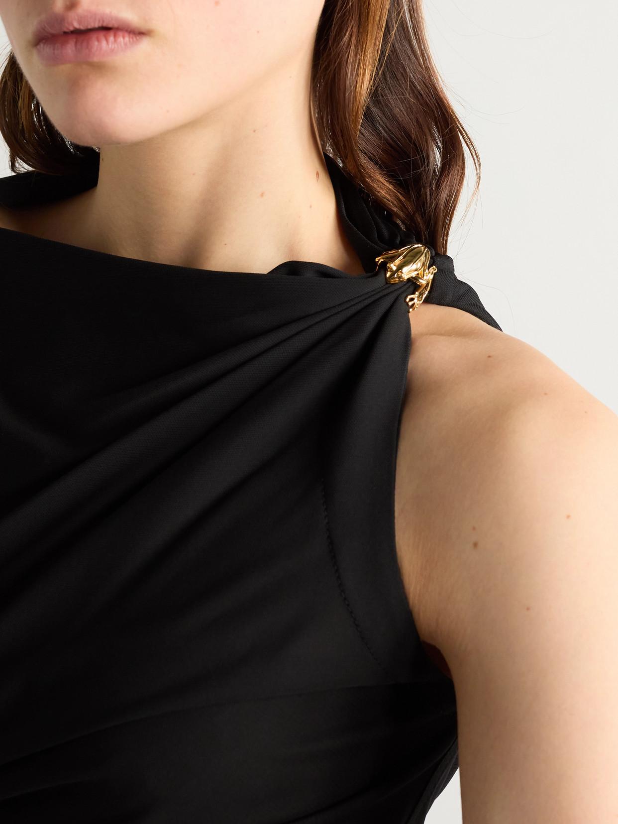 BOTTEGA VENETA Draped Dress In Black Product Image