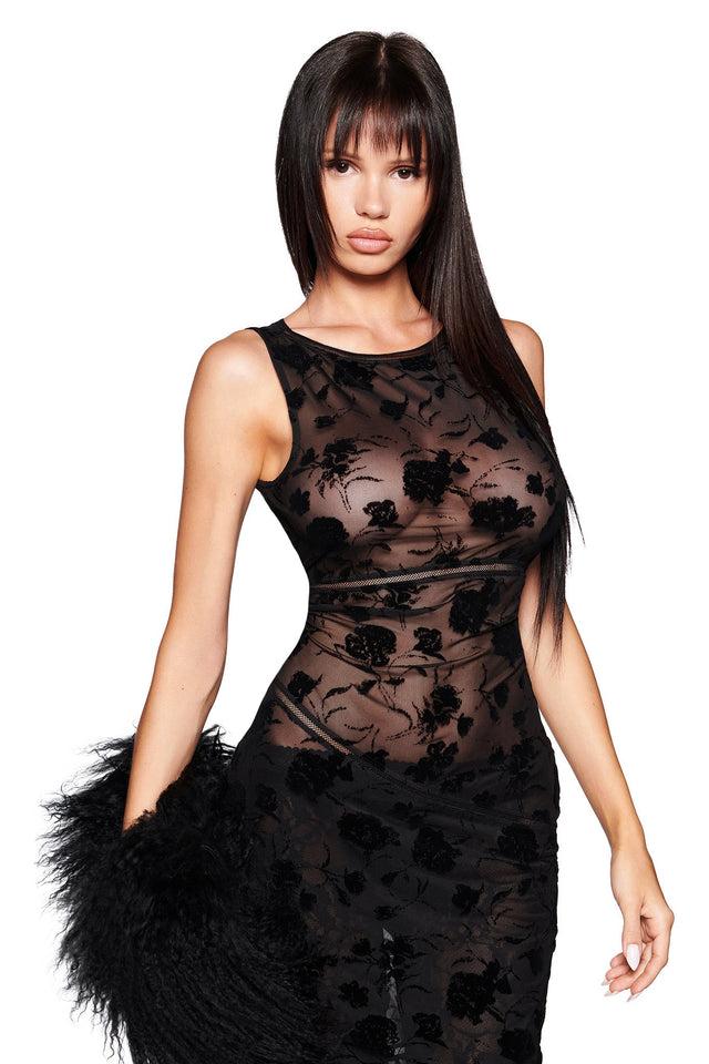 VENETIA MAXI DRESS - BLACK Product Image