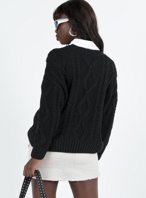 Anaya Oversized Sweater Black Product Image