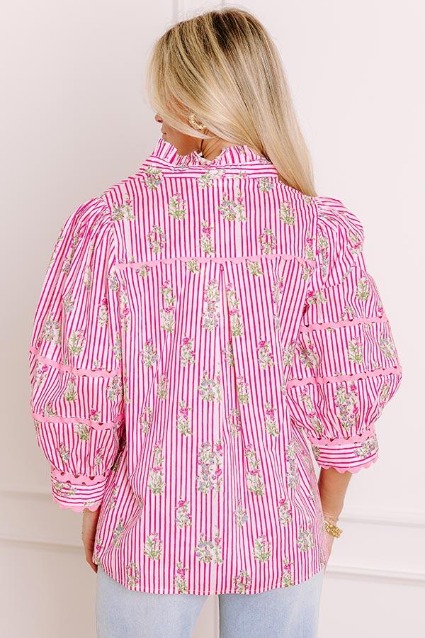 French Bistro Floral Button Up Top Product Image