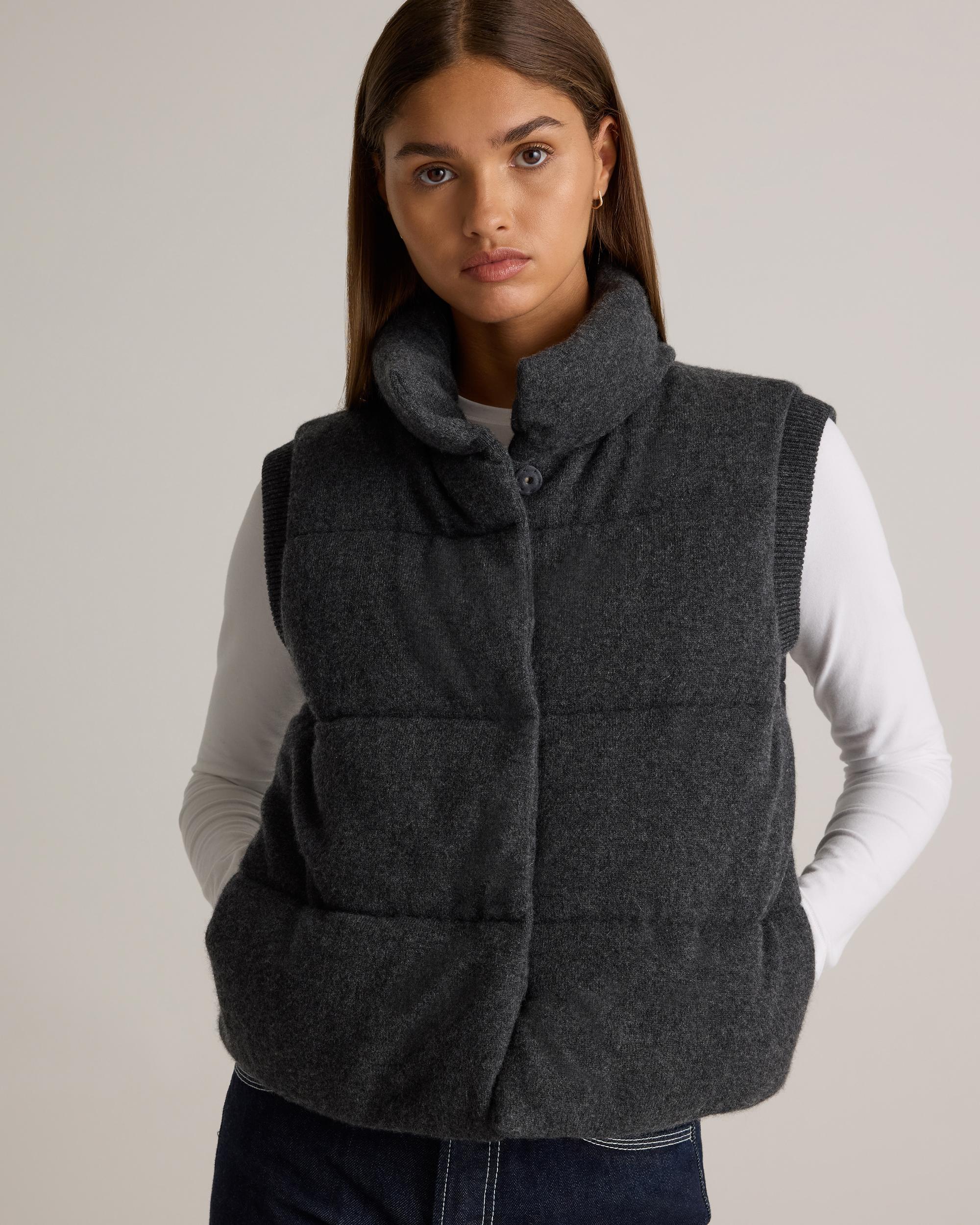 Quince | Women's Mongolian Cashmere Puffer Vest Size XL Product Image