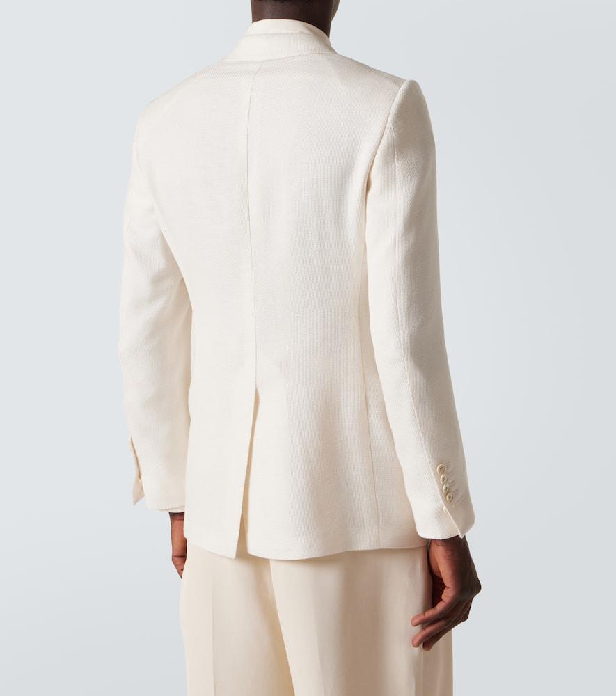TOM FORD Basket Weave Shelton Jacket In White Product Image
