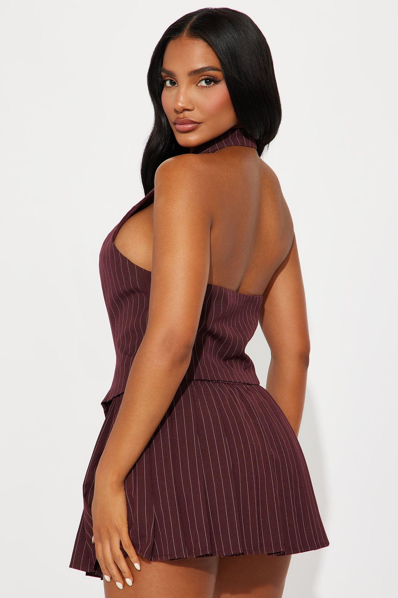 Seriously Sexy Skort Set - Burgundy Product Image