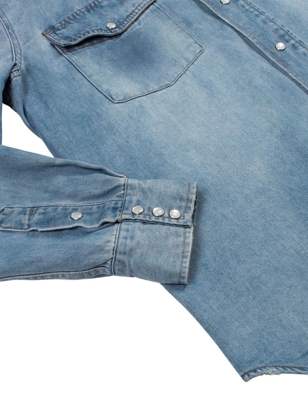 SENDERO PROVISIONS CO. The Wyatt Mens Pearl Snap Shirt - DENIM Product Image