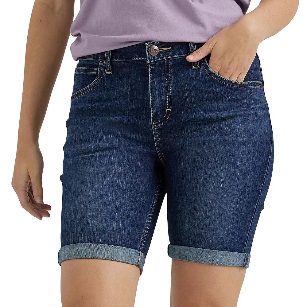 Women's Lee Legendary Rolled Bermuda Jean Shorts, Size: 6, Dark River Product Image