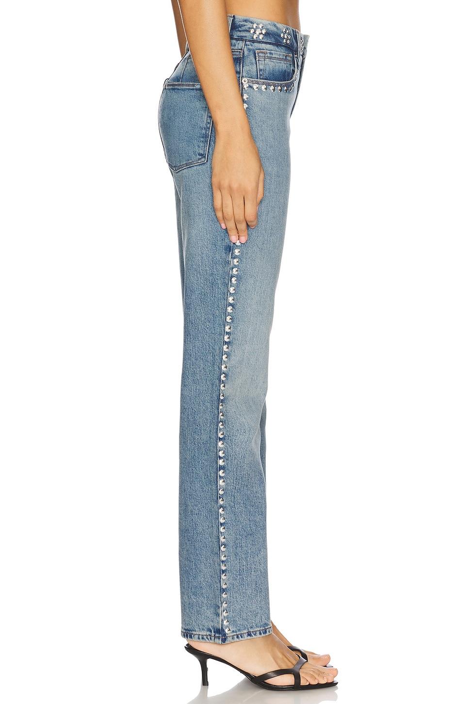 Good Icon Studded Straight Jeans Good American Product Image