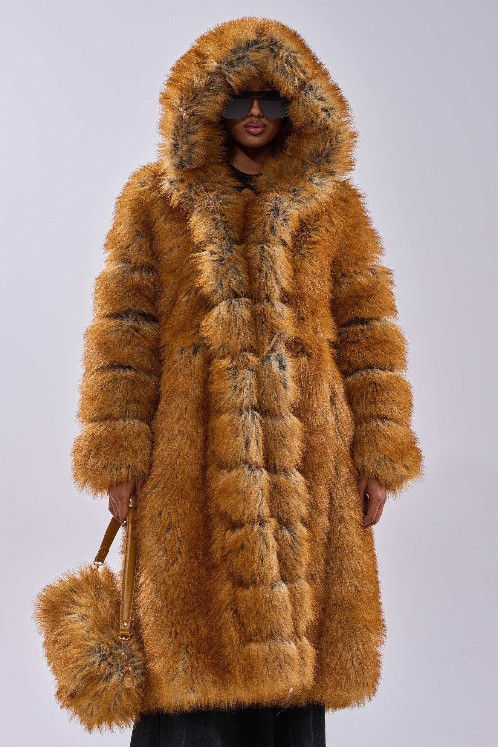 OLD MONEY FAUX FUR COAT Product Image