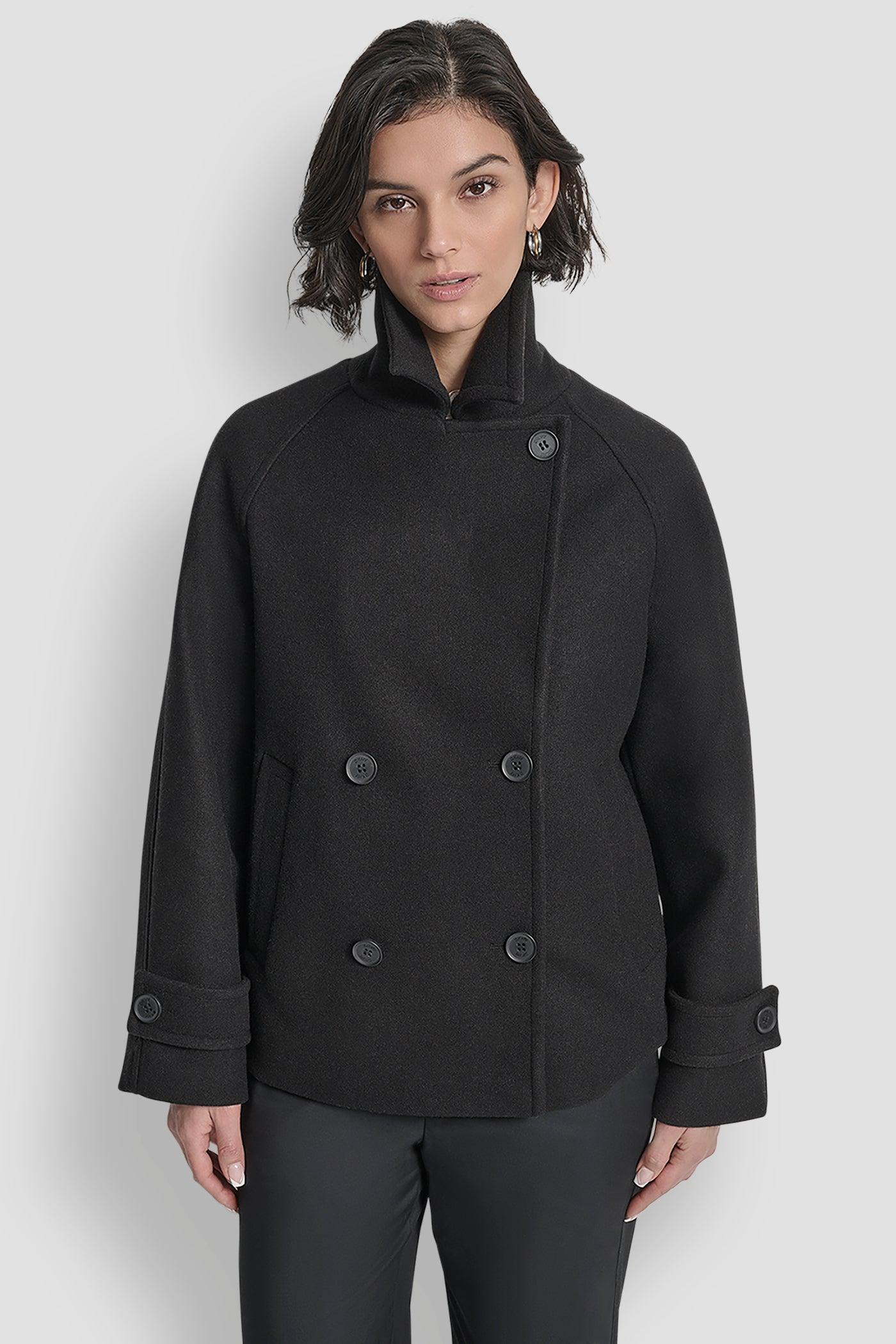 SHORT FAUX WOOL JACKET Product Image