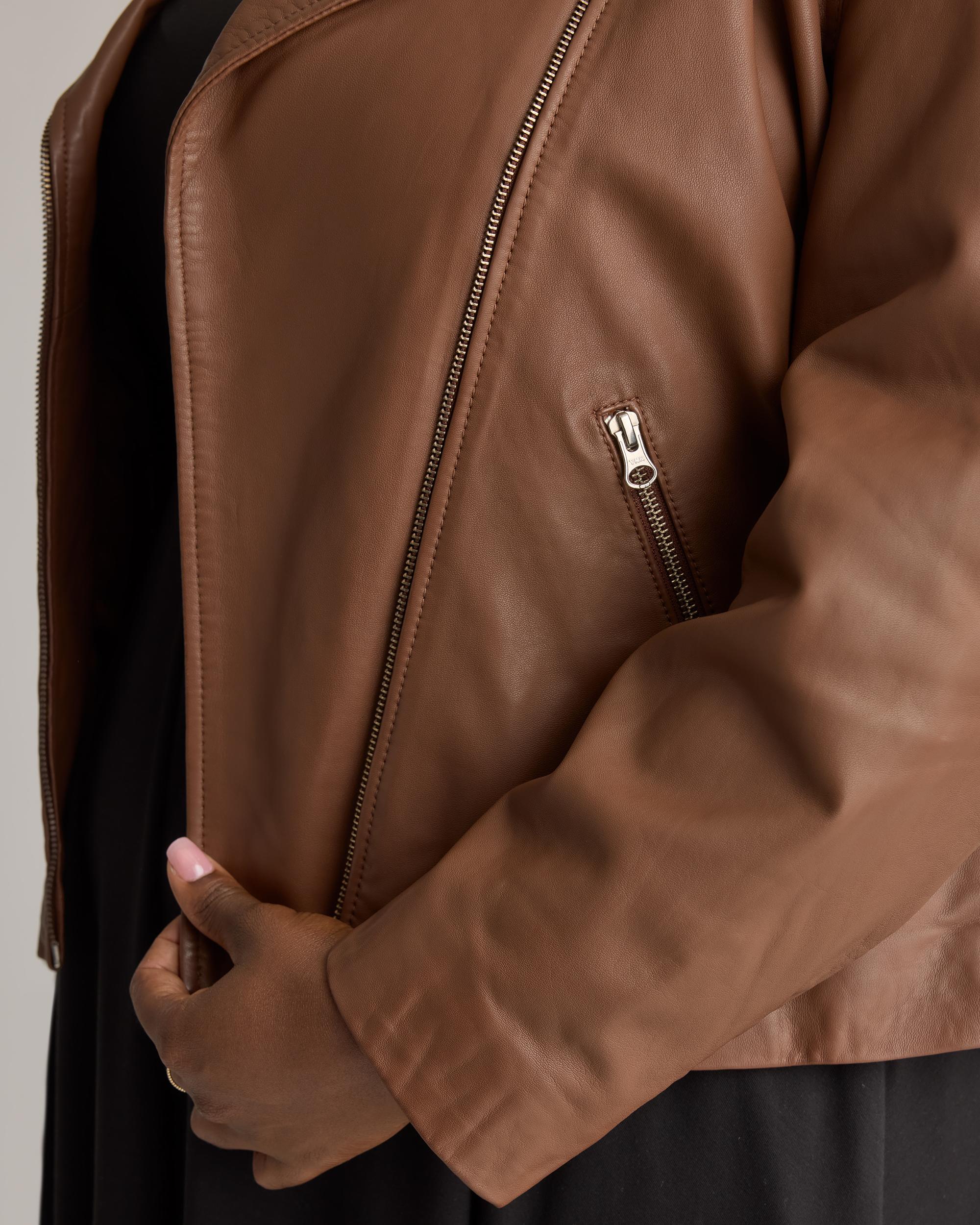 Quince | Women's 100% Washed Leather Biker Jacket Product Image