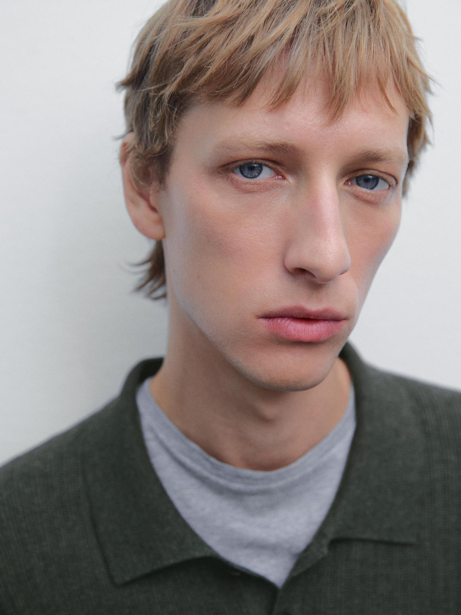 Cotton blend knit polo sweater Product Image