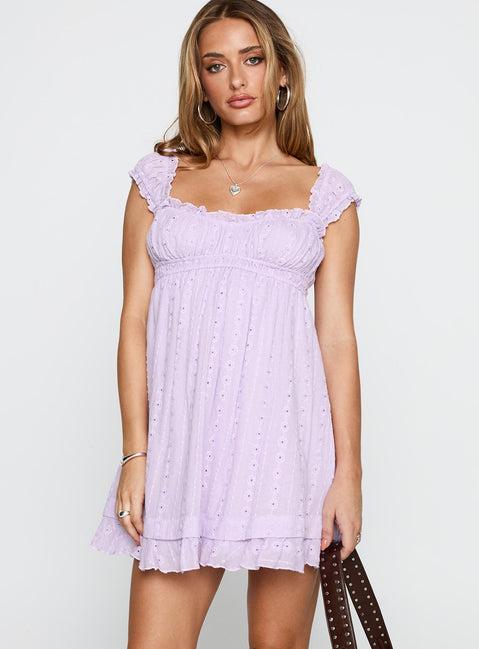 Carlita Mini Dress Lilac Product Image